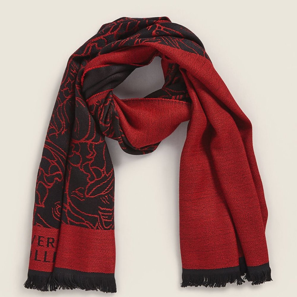 NWT VERSACE COLLECTION RED&BLACK SHAWL SCARF